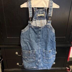 We The Free Blue Denim Midi Dress